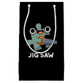 Jig Saw Funny Jigzaag Tool Pun Dark BG Klein Cadeauzakje (Voorkant)