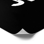 Jig Saw Funny Jigzaag Tool Pun Dark BG Poster (Hoek)