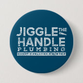 Jiggle de Handvat Loodgieterij Wit Gfx Blauwgroen Ronde Button 7,6 Cm (Voorkant)