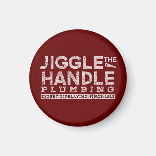 Jiggle de Handvat Loodgieterswerk Witte Gfx Magneet (Voorkant)