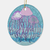 Jiggly Jellyfish Keramisch Ornament (Links)
