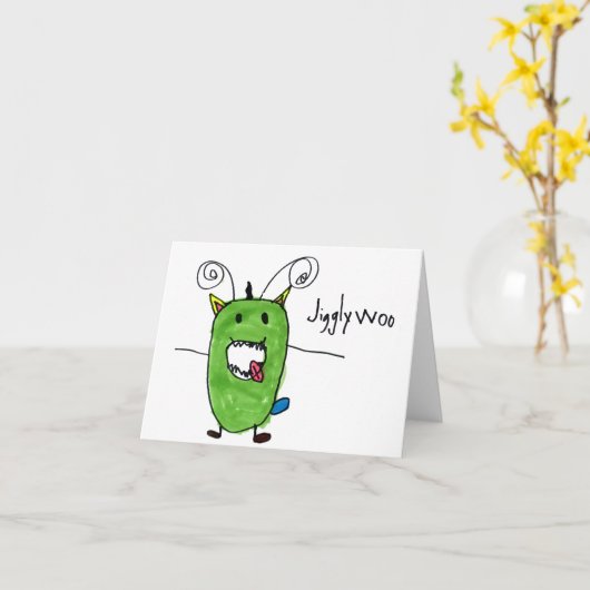 Jigglywoo • Ian Mann, Leeftijd 6 Kaart (Gele Bloem)