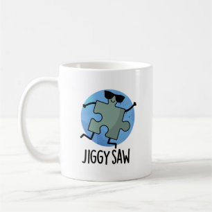 Jiggy Saw Funny Dancing Jigzaag Puzzle Pun Koffiemok