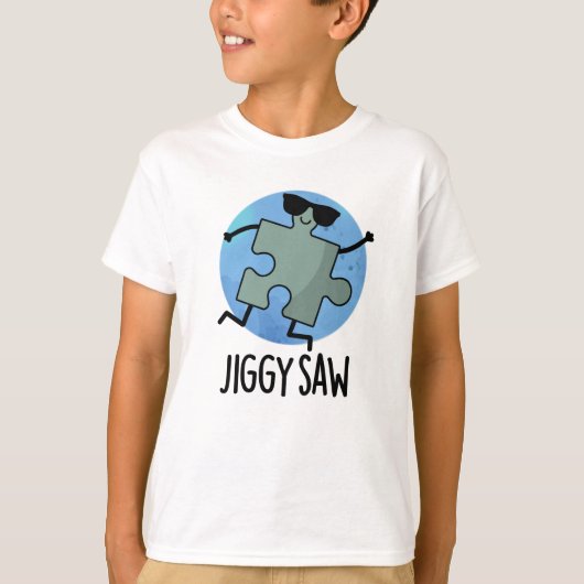 Jiggy Saw Funny Dancing Jigzaag Puzzle Pun T-shirt (Voorkant)