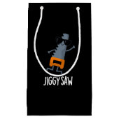 Jiggy Saw Grappig Dancing Tool Pun Dark BG Klein Cadeauzakje (Voorkant)