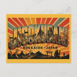 Jigokudani Hellevlakte Hokkaido Vulkanisch Landsch Briefkaart