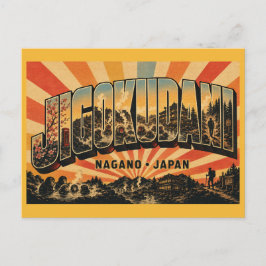 Jigokudani Monkey Park Nagano Japan Sneeuwapen Briefkaart