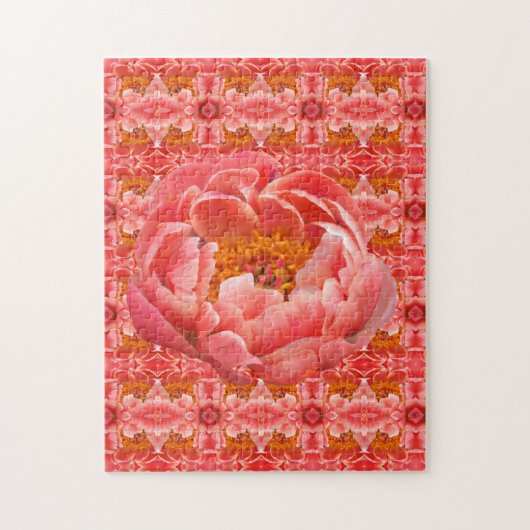 Jigsaw Coral Peony Legpuzzel (Verticaal)