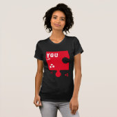 Jigsaw Hart WE PASSEN SAMEN Koppels Valentijnsdag T-shirt (Voorkant volledig)
