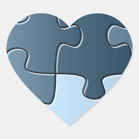 Jigsaw Heart Sticker (Voorkant)
