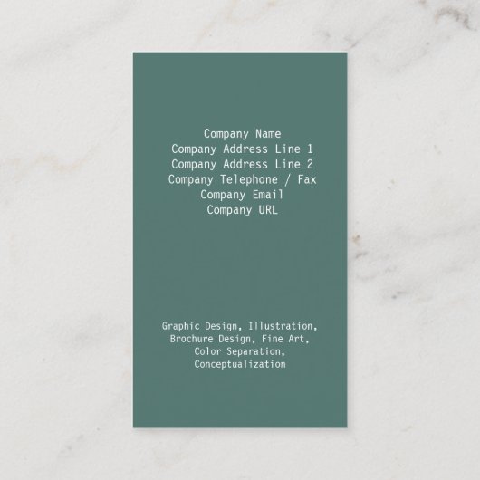 Jigsaw Ocean Tones Visitekaartje (Achterkant)