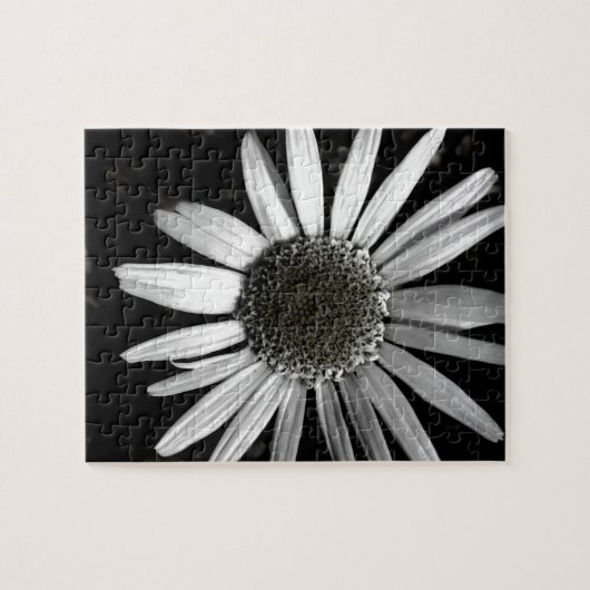 Jigsaw puzzel Daisy zwart-wit foto kunst (Horizontaal)