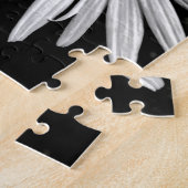 Jigsaw puzzel Daisy zwart-wit foto kunst (Zijkant)