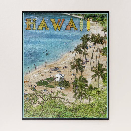 JIGSAW PUZZEL - Kleurrijke Hawaii Reisposter (Verticaal)
