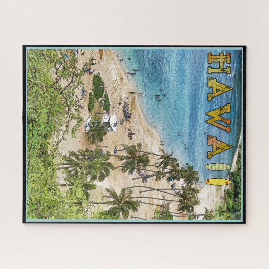 JIGSAW PUZZEL - Kleurrijke Hawaii Reisposter (Horizontaal)