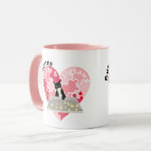 Jigsaw Puzzel liefhebber en kattenliefhebber Mok (Voorkant links)