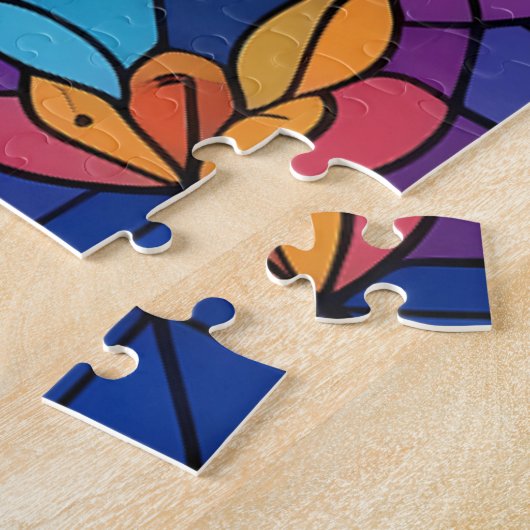 Jigsaw Puzzel Mozaïek Glas in lood Cat (Zijkant)