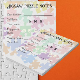 Jigsaw puzzel notities voor puzzelfanaat notitieblok