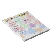Jigsaw puzzel notities voor puzzelfanaat notitieblok (Schuin)