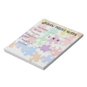 Jigsaw puzzel notities voor puzzelfanaat notitieblok (Linkerzijde)