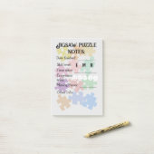 Jigsaw puzzel notities voor puzzelfanaat post-it® notes (Op bureau)