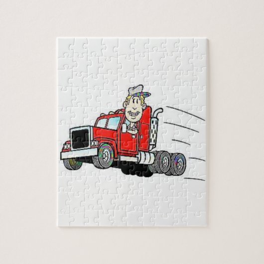 Jigsaw Puzzel Truck Driver (Verticaal)