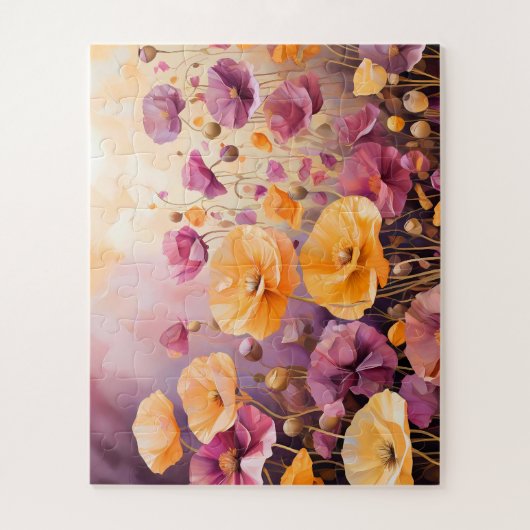 Jigsaw Puzzel van Poppies in een veld zachte kleur (Verticaal)