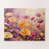 Jigsaw Puzzel van Poppies in een veld zachte kleur (Horizontaal)
