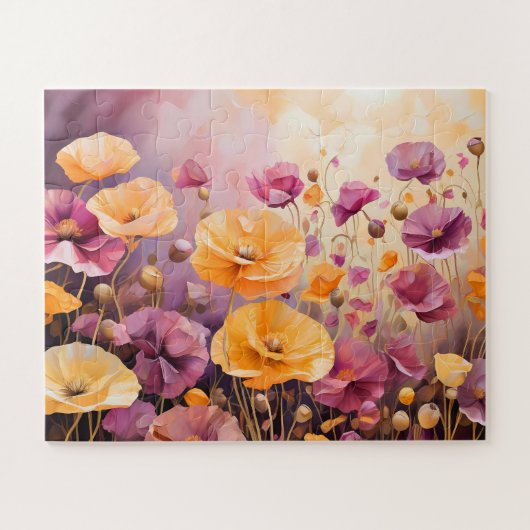 Jigsaw Puzzel van Poppies in een veld zachte kleur (Horizontaal)