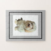 Jigsaw Puzzel Witte Hond (Horizontaal)