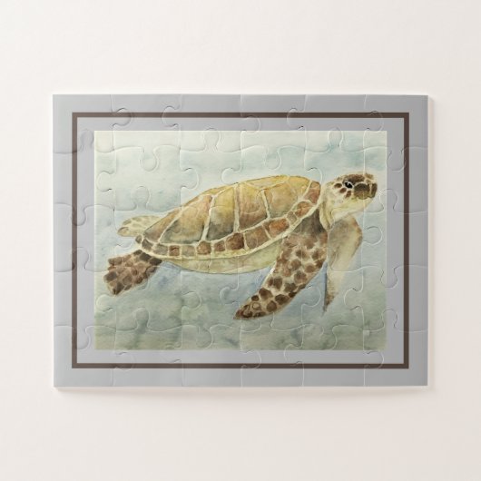 Jigsaw Puzzel Zee Schildpad #1 (Horizontaal)