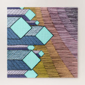 Jigsaw puzzels met een schematische stad grafiek (Horizontaal)