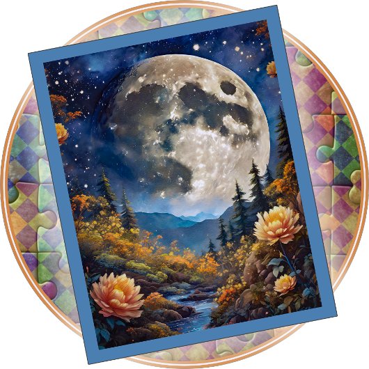 JIGSAW PUZZLE - A Big Moon Tonight Legpuzzel