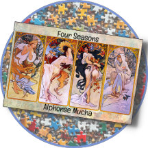 JIGSAW PUZZLE - Alphonse Mucha's "Vier Seizoenen"