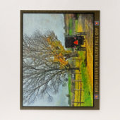 Jigsaw Puzzle Amish Buggy On Golden Fall Day Legpuzzel (Verticaal)