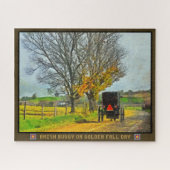 Jigsaw Puzzle Amish Buggy On Golden Fall Day Legpuzzel (Horizontaal)