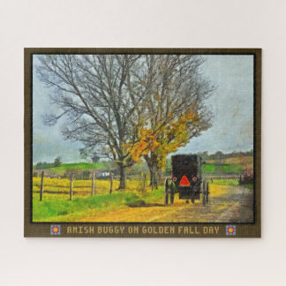 Jigsaw Puzzle Amish Buggy On Golden Fall Day Legpuzzel