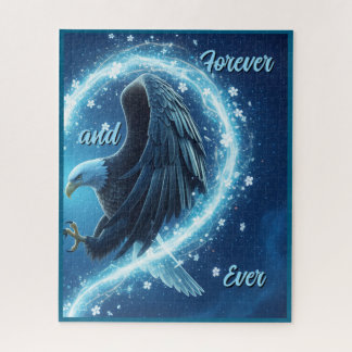 Jigsaw Puzzle Bald Eagle Heart Forever and Ever 2 Legpuzzel