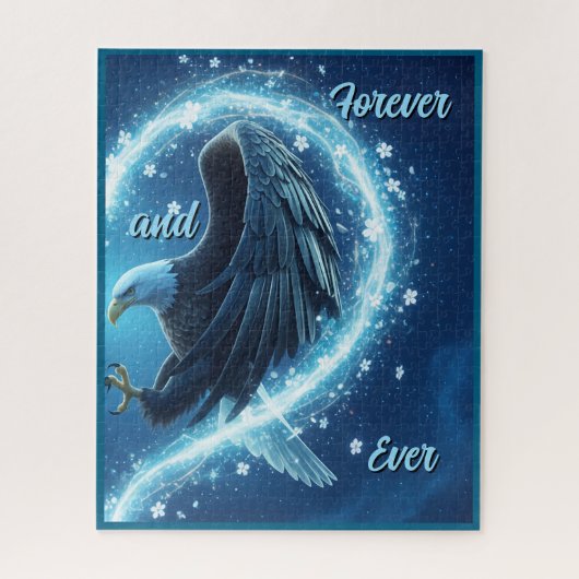 Jigsaw Puzzle Bald Eagle Heart Forever and Ever 2 Legpuzzel (Verticaal)