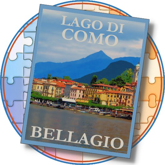JIGSAW PUZZLE - Bellagio Italy Travel Poster Legpuzzel