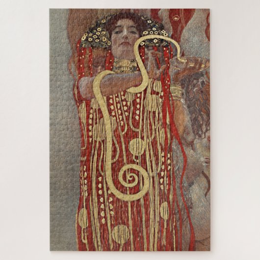 JIGSAW PUZZLE : GUSTAV KLIMT : HYGIEIA : 1907 LEGPUZZEL (Verticaal)
