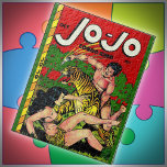 JIGSAW PUZZLE - Jo-Jo Congo King#20 Comic Bk Hoesj Legpuzzel<br><div class="desc">Deze Jigzaag Puzzle is voorzien van een afbeelding in de Golden Age van "Jo-Jo Congo King" #20 (oktober 1948). Deze puzzel is alleen beschikbaar in formaat 11 inch bij 14 inch met 252 stuks, omdat grotere afmetingen geen helder afbeelding zullen opleveren. De smalle groene zijbalken vullen een beetje lege ruimte...</div>