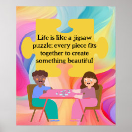 Jigsaw Puzzle liefhebbers cadeau poster leven is
