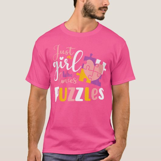 Jigsaw Puzzle Lover Games  Just A Girl Who Loves P T-shirt (Voorkant)