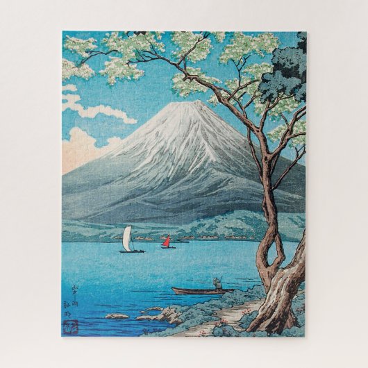 JIGSAW PUZZLE - Mt Fuji uit het meer van Yamanaka Legpuzzel (Verticaal)