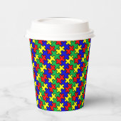 Jigsaw Puzzle Naadloze Patroon-22675 Papieren Bekers (Links)