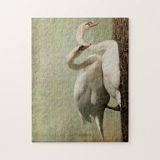 JIGSAW PUZZLE-NESTING SWANS LEGPUZZEL (Verticaal)