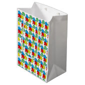 Jigsaw Puzzle Pieces Design Medium Cadeauzakje (Voorkant Gekanteld)