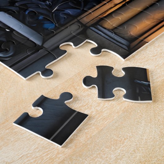 Jigsaw Puzzle, Raven Gothic Archway, Halloween Legpuzzel (Zijkant)