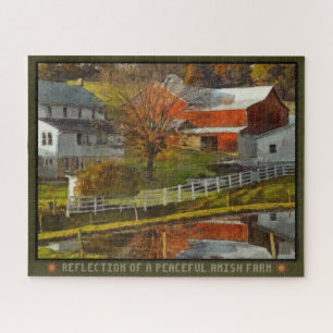 Jigsaw Puzzle Reflection Of A Peaceful Amish Farm Legpuzzel